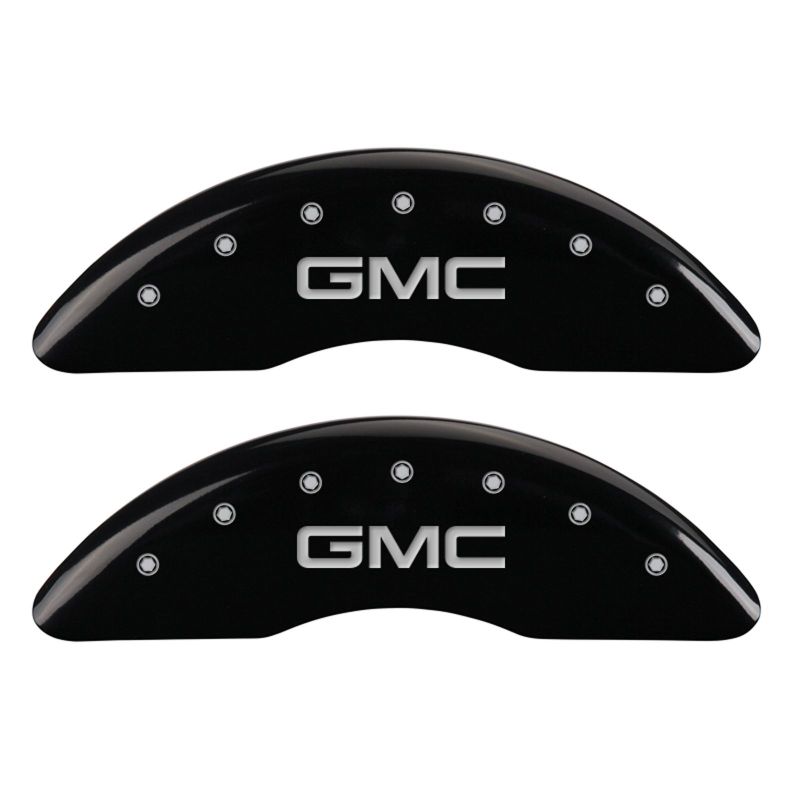 Couvre-étriers MGP 4 gravés avant et arrière GMC finition noire argent ch