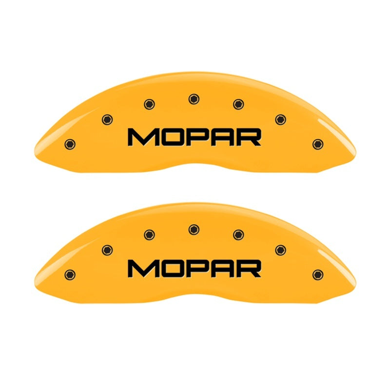 Ensemble avant MGP 2 couvre-étriers gravés avant MOPAR finition jaune noir ch