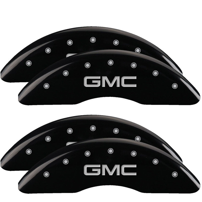 Couvre-étriers MGP 4 gravés avant et arrière GMC finition noire argent ch