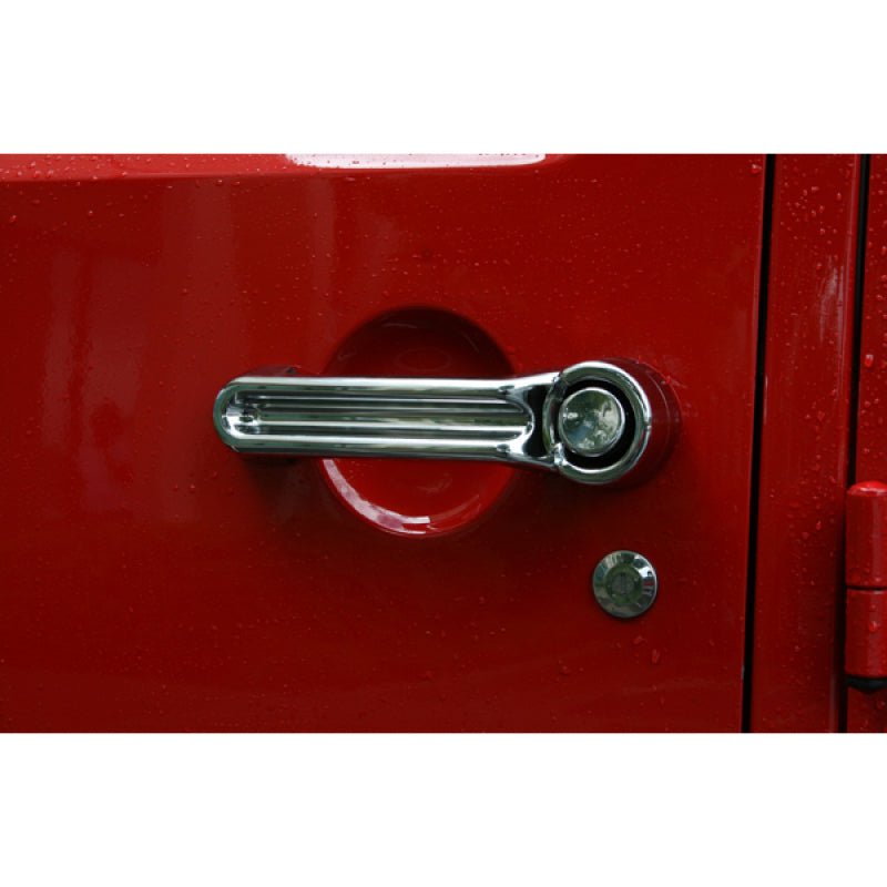 Kit de couvre-poignées de porte chromées Rugged Ridge pour Jeep Wrangler JK 07-18