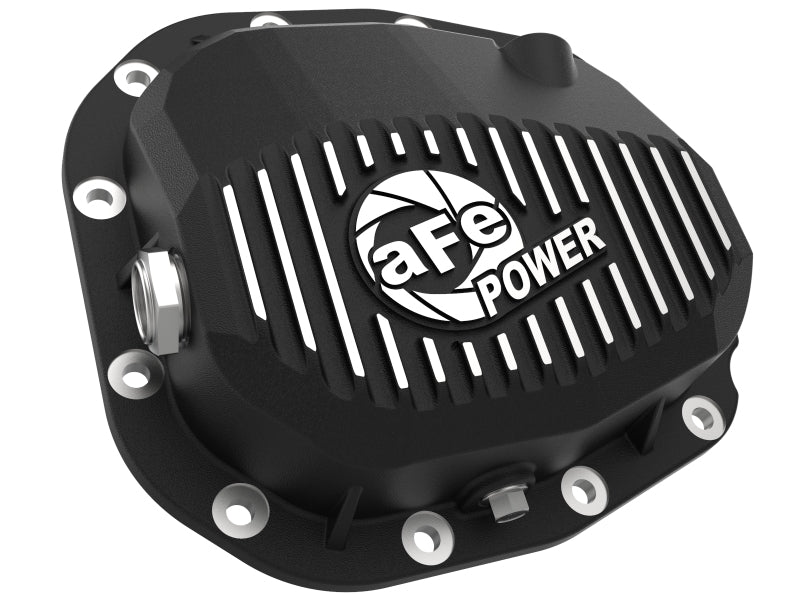 Couvercle de différentiel arrière aFe Pro Series noir avec ailettes 15-19 Ford F-150 (avec essieux arrière Super 8.8)