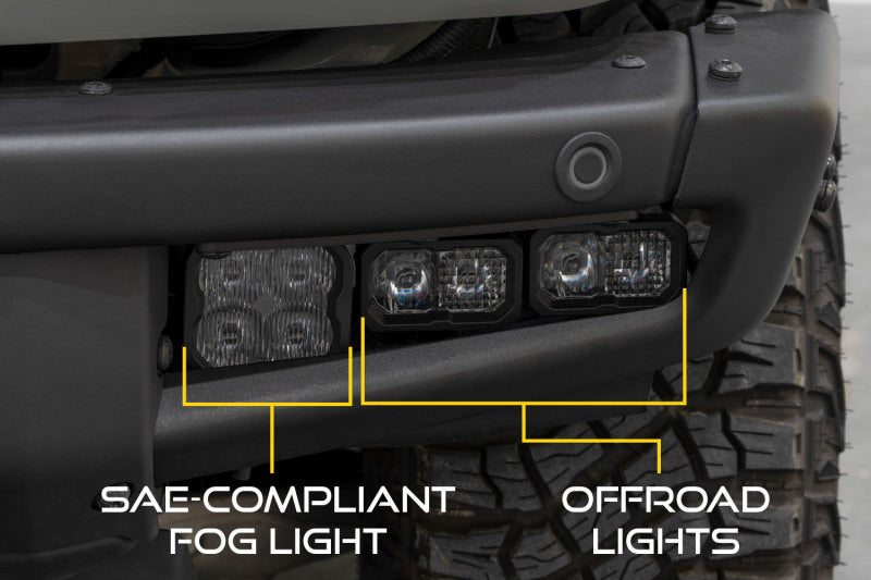 Kit de poche antibrouillard Diode Dynamics 2021 Ford Bronco Stage Series - Jaune Pro