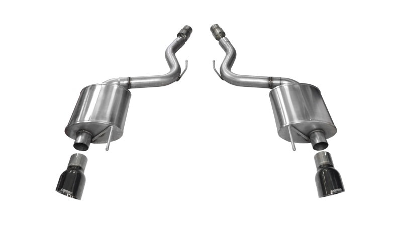 Échappement arrière Corsa 2015 Ford Mustang GT 5.0 3 pouces avec double embout noir (Touring)
