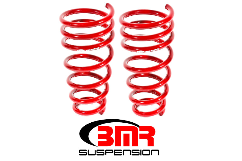 BMR 10-15 5th Gen Camaro V6 Rear Lowering Springs - Red BMR Suspension