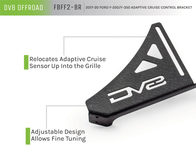 Support de relocalisation du régulateur de vitesse adaptatif DV8 Offroad 2017+ Ford F/250/350