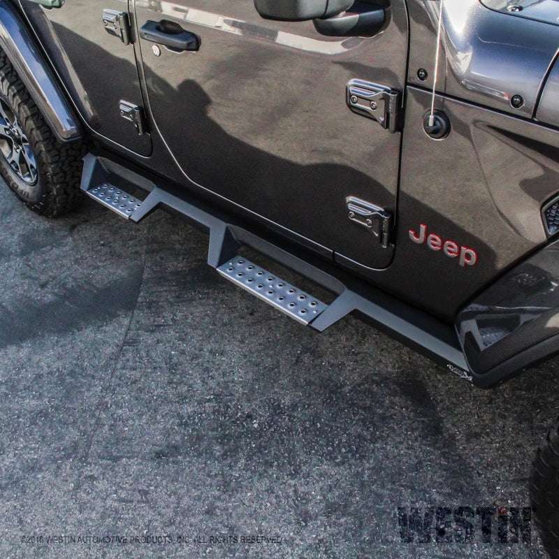Marchepieds Westin/HDX 2018 Jeep Wrangler JL Unlimited Drop Nerf - Noir texturé