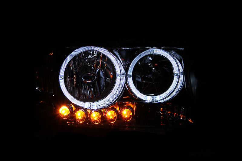 Phare avant ANZO 1998-2005 Ford Crown Victoria Crystal Chrome avec éclairage de pare-chocs (OE)