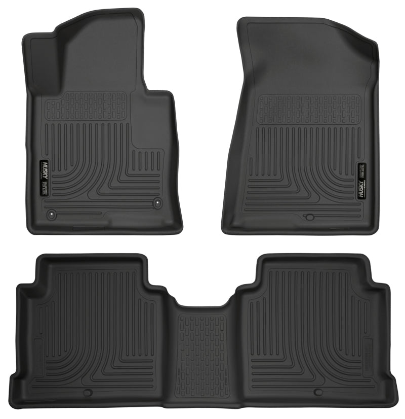 Revêtements de sol avant et 2e siège noirs Husky Liners 2015 Hyundai Sonata Weatherbeater