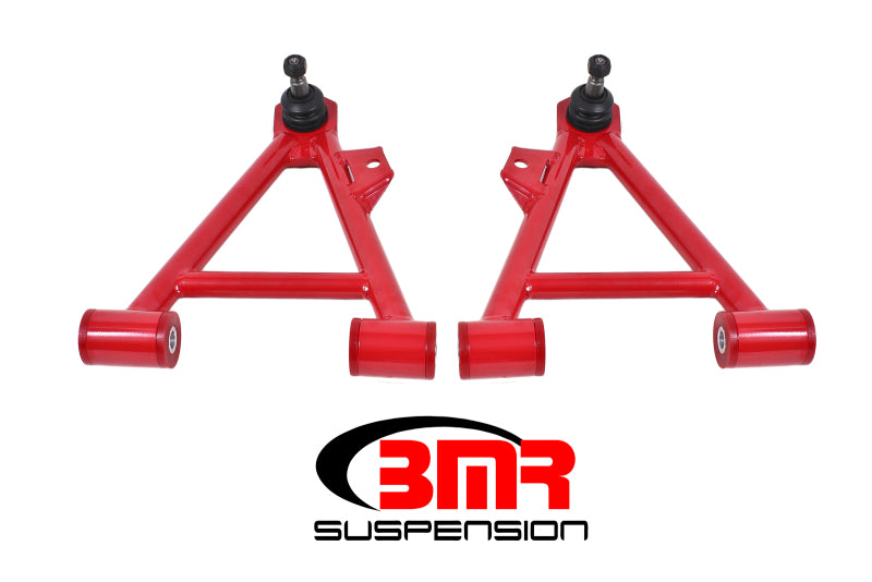 BMR 94-04 Mustang Lower Non-Adj. A-Arms (Coilover Only) w/ Tall Ball Joint (Polyurethane) - Red BMR Suspension