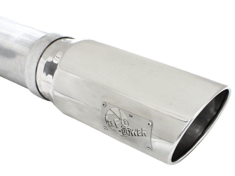 Échappement arrière en acier aluminisé DPF aFe Atlas 5 pouces Dodge RAM Diesel 13-14 6,7 L (td) Mega Cab avec embout poli
