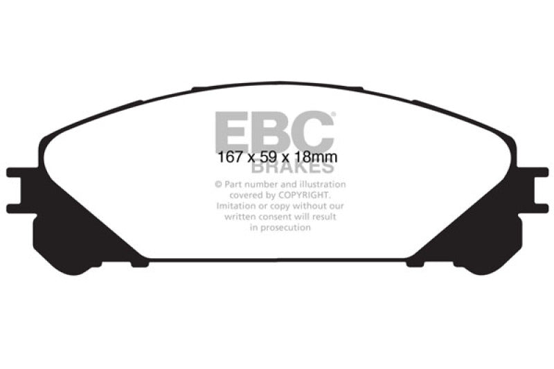 Plaquettes de frein avant extra-robustes EBC 10+ Lexus RX350 3.5 (Japon)