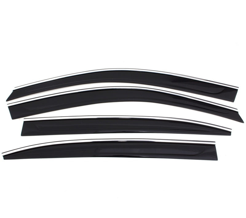 Déflecteurs à profil bas AVS 21-22 Jeep Grand Cherokee Ventvisor 4 pièces - Fumé avec garniture chromée