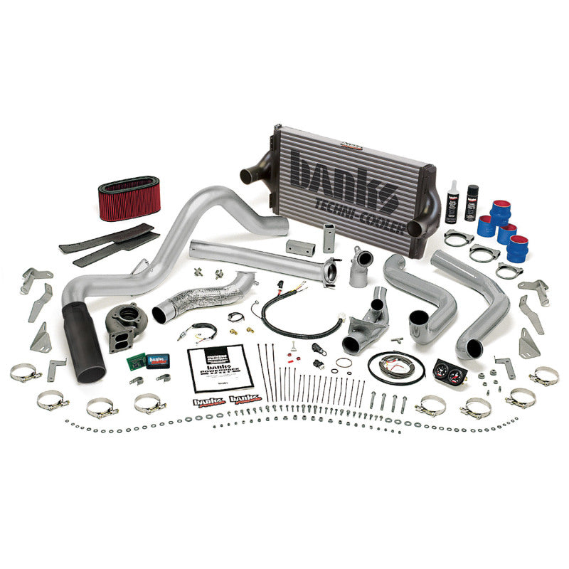 Système PowerPack Man Banks Power 94-95.5 Ford 7.3L - Échappement simple SS avec embout noir