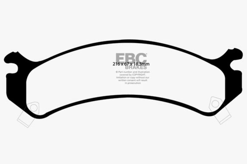 Plaquettes de frein avant EBC 01-05 Cadillac Deville 4.6 HD Greenstuff