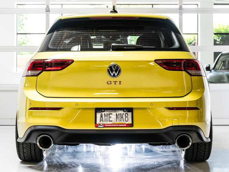 Échappement AWE 2022 VW GTI MK8 Touring Edition - Embouts chromés argentés
