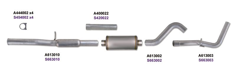KIT Diamond Eye 3 pouces CB SGL GAS AL CHEVY/GM 4,8 L 5,3 L 1500