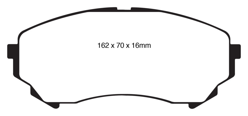 Plaquettes de frein avant Yellowstuff EBC 08-13 Cadillac CTS 3.6 (disques arrière 315 mm)