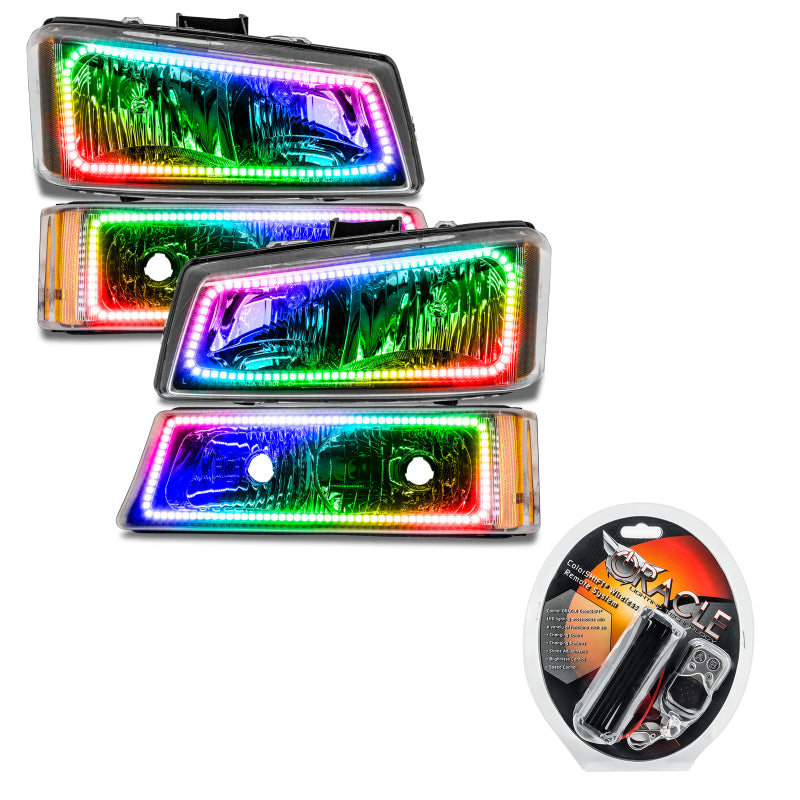 Kit Halo carré Oracle Chevrolet Silverado 03-06 - ColorSHIFT VOIR LA GARANTIE