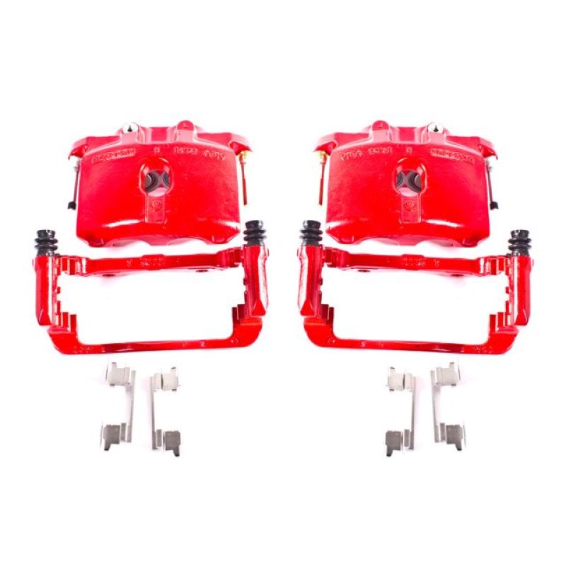 Étriers arrière rouges Power Stop 03-06 Cadillac Escalade avec supports - Paire