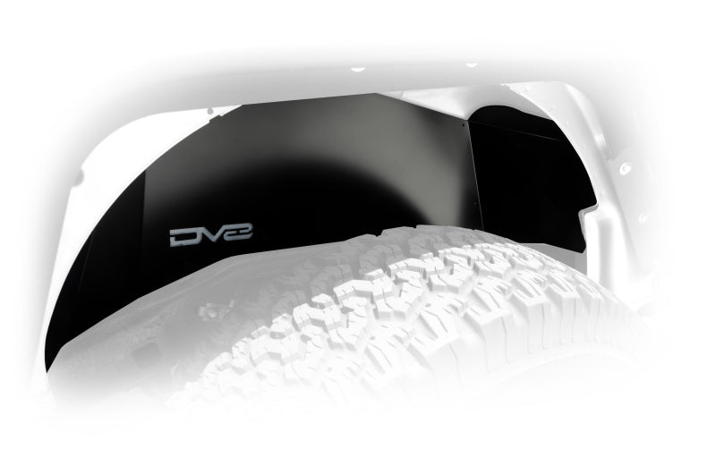Garde-boue intérieur arrière en aluminium DV8 Offroad 07-18 Jeep Wrangler JK - Noir