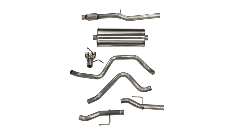Corsa 2019-24 Silverado/Sierra 5.3L V8 3in Dual Rear Exit 157in Wheelbase Catback - Sport (No Tips)