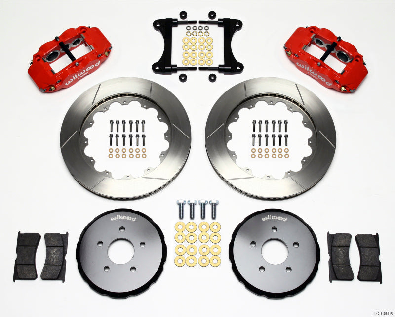 Kit de chapeau avant Wilwood Narrow Superlite 6R 14,00 pouces rouge Nissan 370Z/Fiti G37