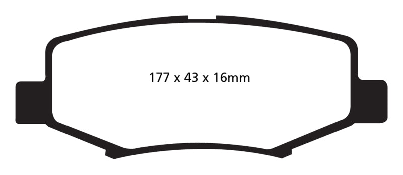 Plaquettes de frein arrière EBC 06-11 Dodge Nitro 3.7 Greenstuff