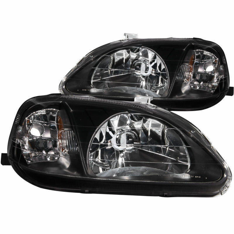 Phares en cristal ANZO Honda Civic 1999-2000 Noir