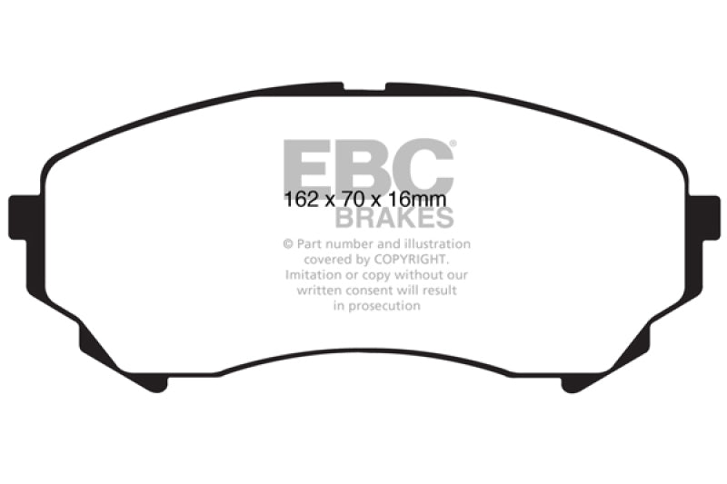 Plaquettes de frein avant Yellowstuff EBC 08-13 Cadillac CTS 3.6 (disques arrière 315 mm)
