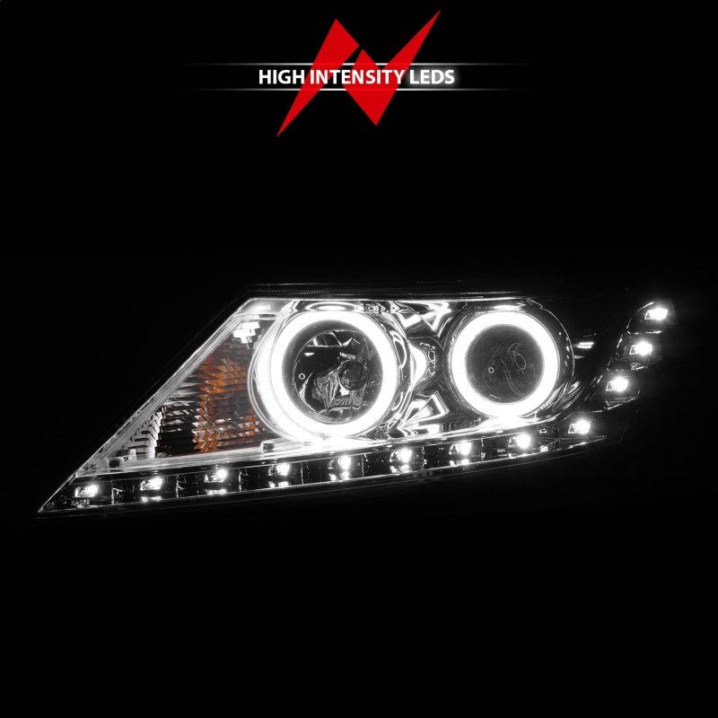 Phares de projecteur ANZO 2011-2013 Kia Sorento avec halo chromé (CCFL)