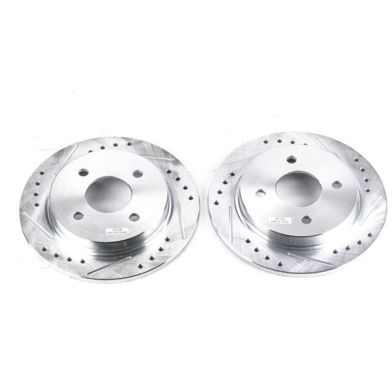 Disques de frein arrière Power Stop 14-19 Ford Fiesta Evolution percés et fendus - Paire