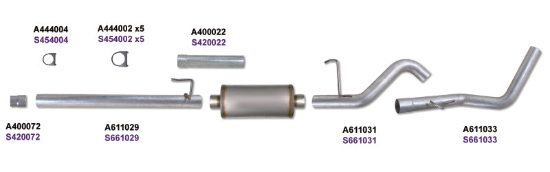 KIT Oeil de diamant 3 pouces CB SGL GAS AL FORD 5.4L F150 04-08