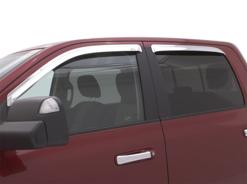 Déflecteurs de fenêtre AVS 19-22 pour cabine multiplace Ford Ranger Ventvisor à montage extérieur, 4 pièces - Chrome