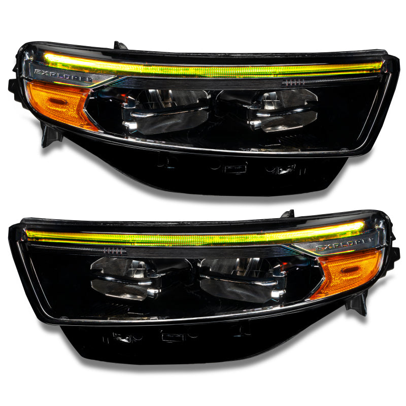 Oracle 20-22 Ford Explorer Dynamic RGB Headlight DRL Kit - ColorSHIFT - w/ RF Cntrl
