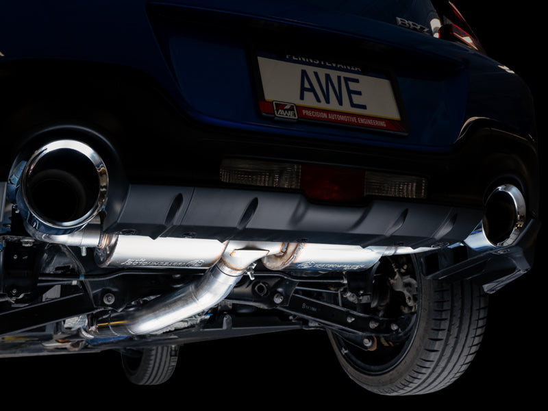 Échappement AWE Subaru BRZ/Toyota GR86/Toyota 86 Touring Edition Cat-Back - Embouts chromés argentés