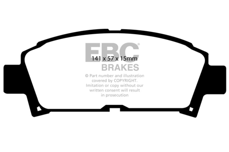 Plaquettes de frein avant EBC 93-95 Toyota MR2 2.0 Turbo Yellowstuff