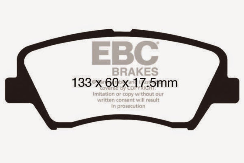 Plaquettes de frein avant EBC 13+ Hyundai Elantra 1.8 Greenstuff
