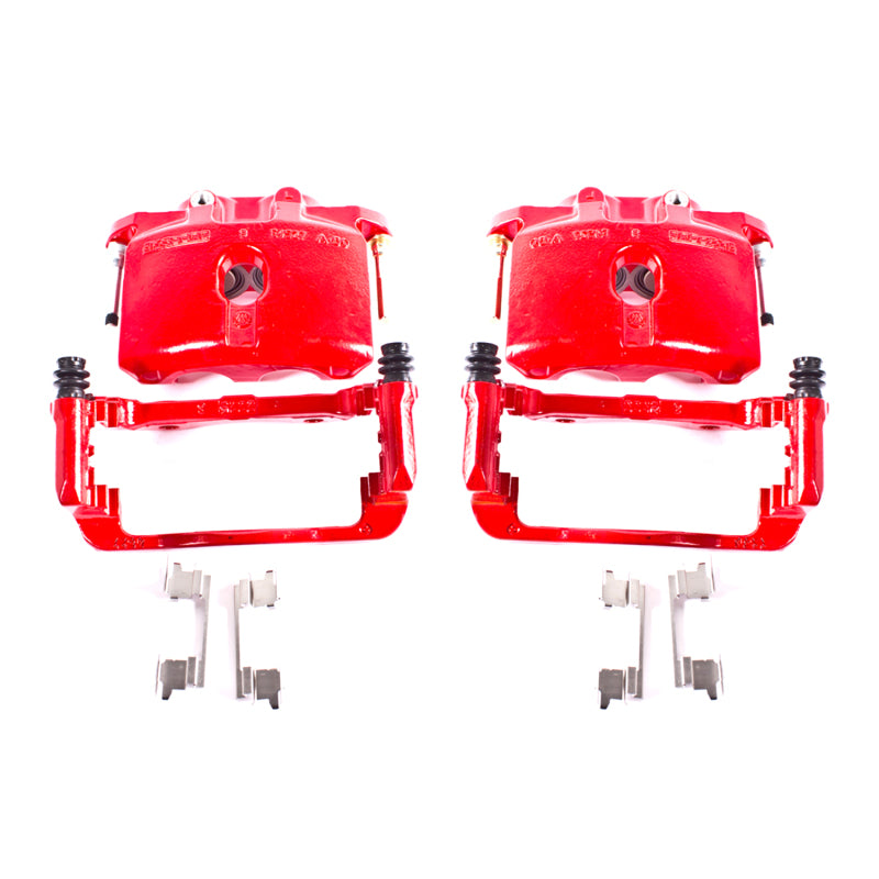 Étriers arrière rouges Power Stop 03-06 Cadillac Escalade avec supports - Paire