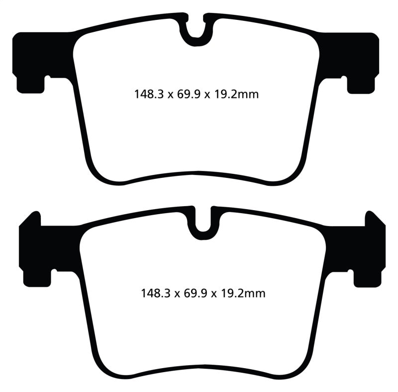 Plaquettes de frein avant EBC 11+ pour BMW X3 2.0 Turbo (F25) Yellowstuff