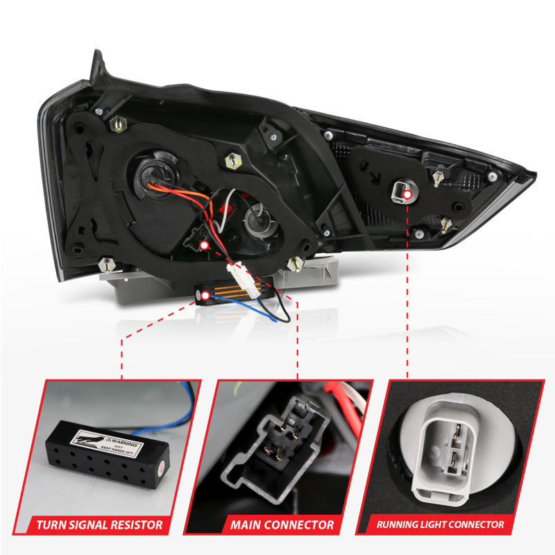 Feux arrière à LED ANZO 14-18 Chevrolet Impala Fumés