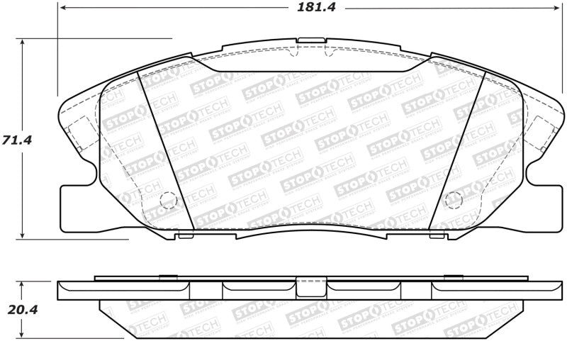 Plaquettes de frein sport StopTech avec cales et matériel - Avant