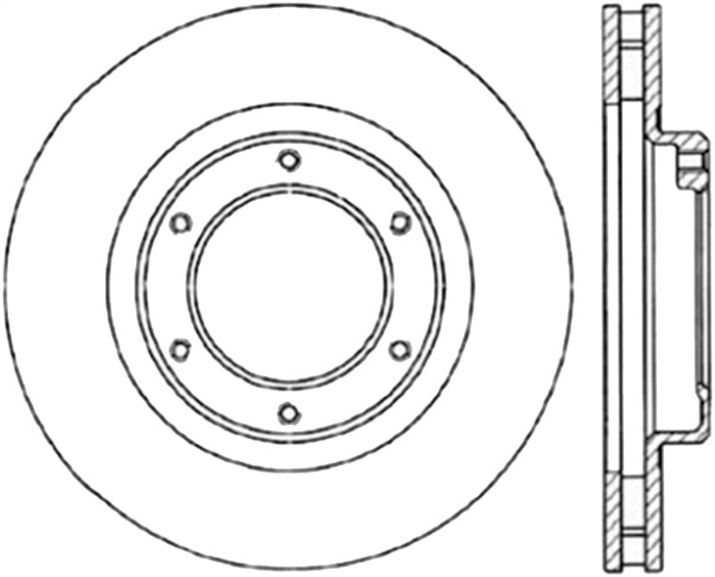 Disque de frein sport fendu StopTech Cryo - Droit