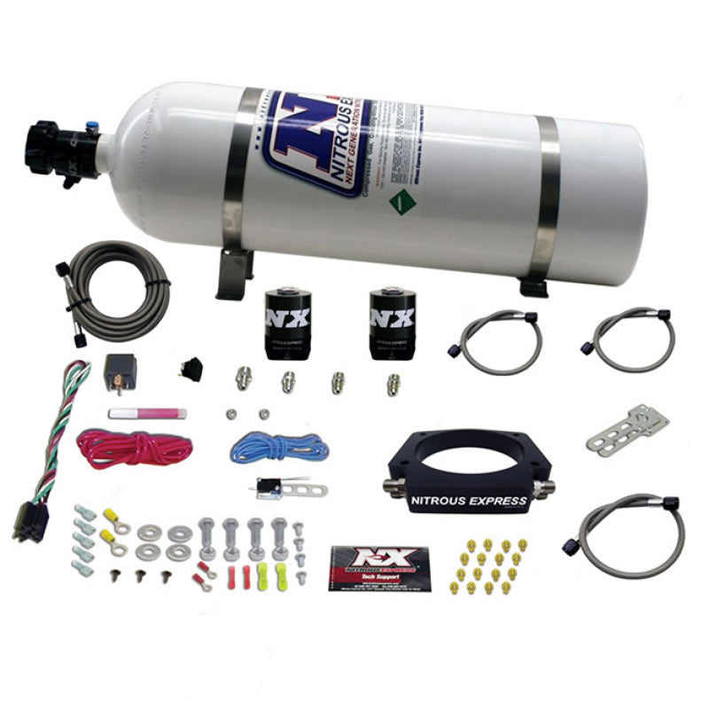 Kit de plaque nitreuse Nitrous Express GM LS 102 mm (50-400 CV) avec bouteille de 15 lb
