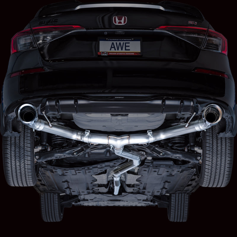 Échappement Catback AWE Tuning 22+ Honda Civic Si/Acura Integra Track Edition - Double embout chromé argenté