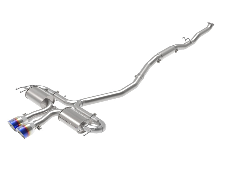 Système d'échappement Cat-Back aFe Takeda 3 pouces 304 SS avec embouts Blue Flame 17-20 Honda Civic Sport L4-1,5 L (t)