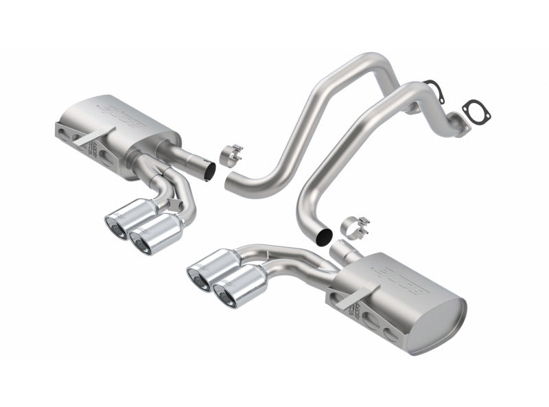 Échappement Catback Borla 97-04 Chevrolet Corvette 5,7 L 8 cylindres Touring SS