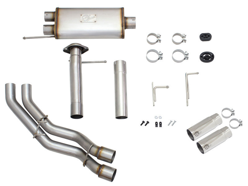 Échappements aFe Rebel 3 pouces SS Cat-Back 09-14 Ford F-150 4,6/5,0/5,4 L avec embouts polis