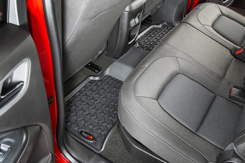 Revêtement de plancher arrière Rugged Ridge noir pour Chevrolet / GMC Colorado / Canyon Crew Cab 2015-2020
