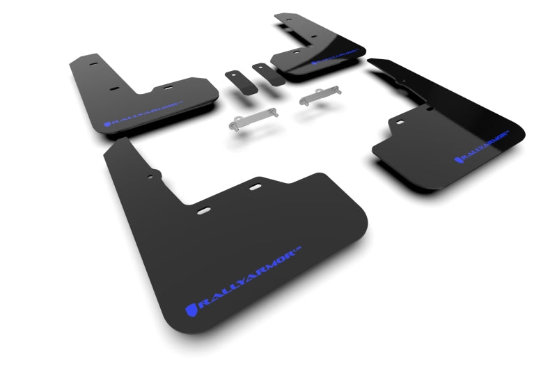 Bavette garde-boue Rally Armor 2022 Subaru WRX noire UR avec logo bleu