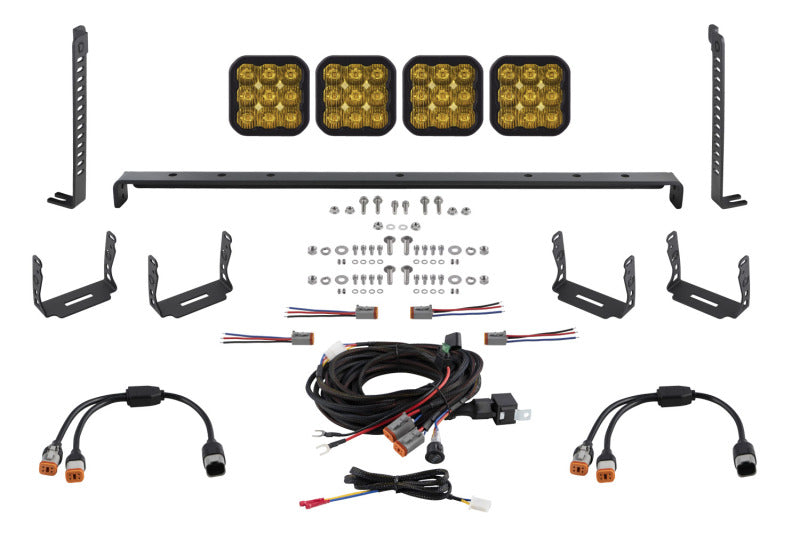 Kit de 4 modules LED pour calandre Stealth Toyota 4Runner SS5 14-23 de Diode Dynamics - Jaune Pro Driving